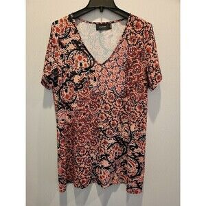 MinkPink Revolve Dress Floral Knee Length Shift Style Short Sleeve casual sz L